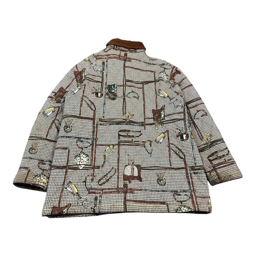 Vintage 90s Jones New York Sport Equestrian Quilted Jacket Women's Large FLAW - Picture 4 of 10